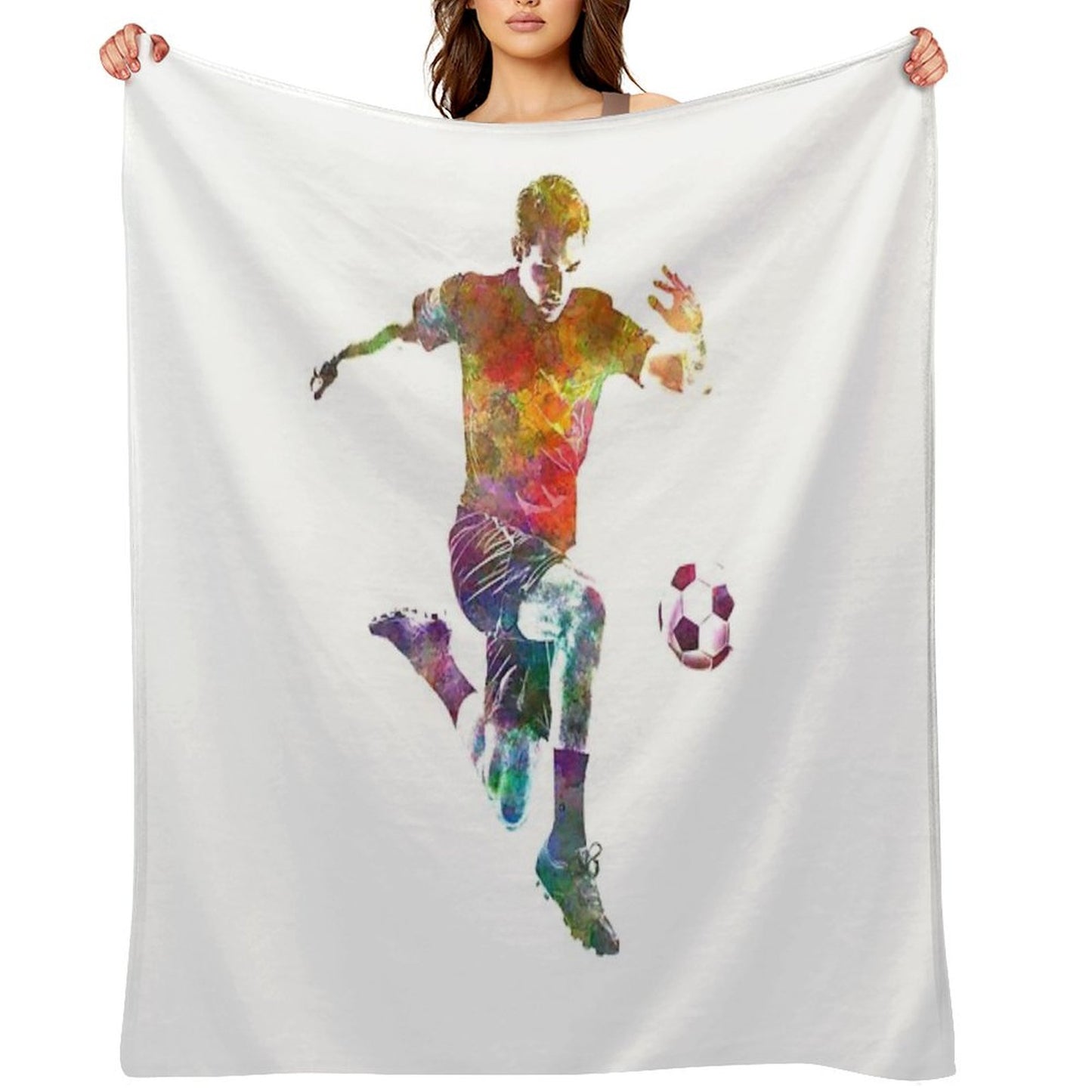 Man Soccer Football Player 09 Throw Blanket