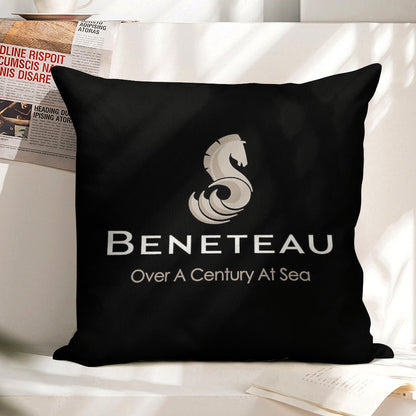 Beneteau Sailboat Sailing Yacht POCKET SIDE Linen Throw Pillow Cover