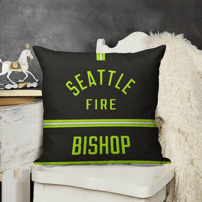 Station 19 - Seattle Fire Bishop Turnouts Pillow Linen Throw Pillow Cover