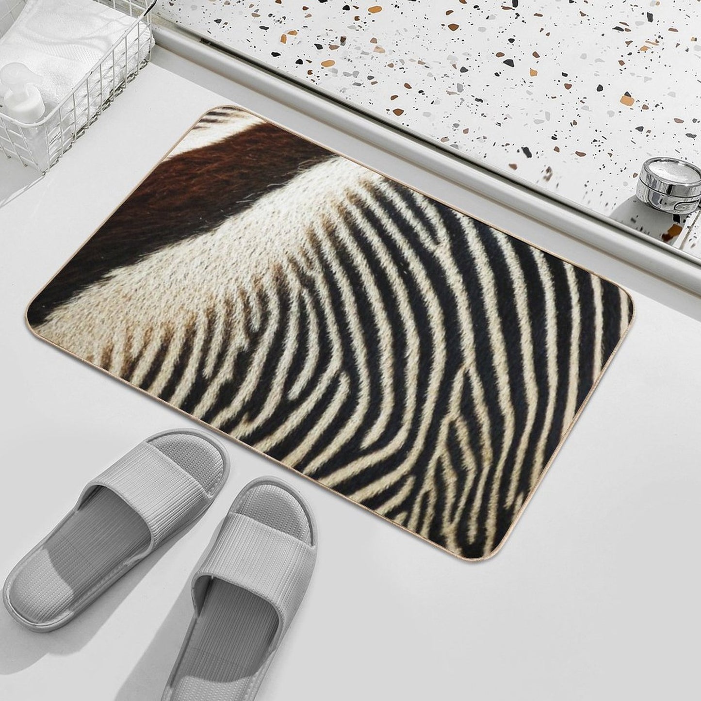 Zebra Caboose Bath Mat