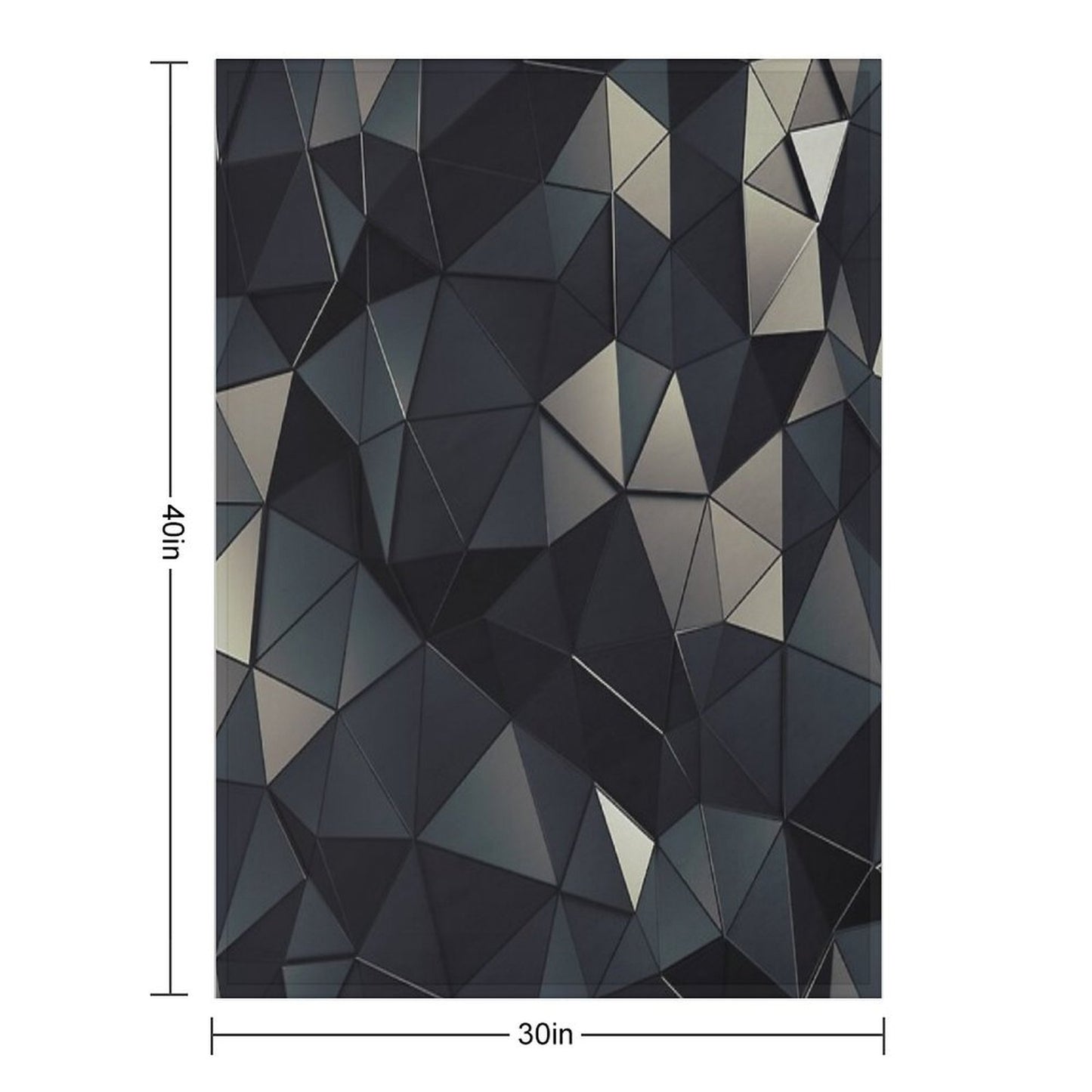 Polygon Noir Throw Blanket