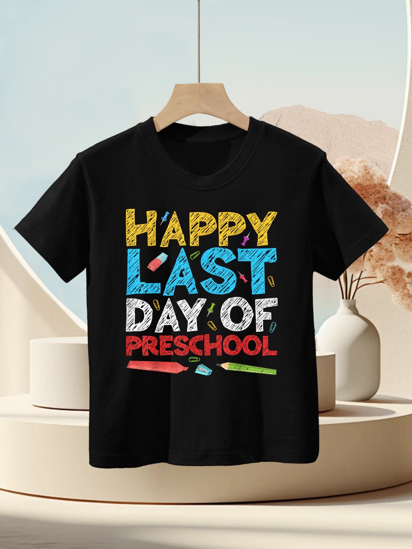 Happy Last Day Of Preschool Boy Girl Graduation Kids T-Shirt