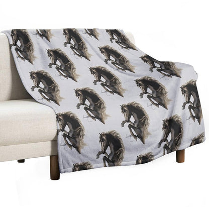 Black Fury (Cut-Out) Throw Blanket