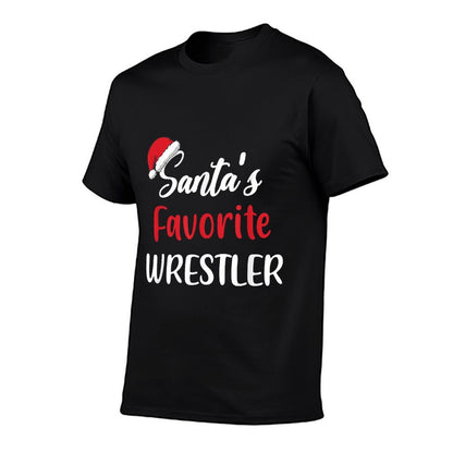 Santas Favorite Wrestler Pajama Christmas Wrestling Funny  Affordable Price T-Shirt