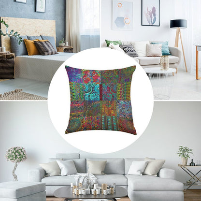 Bohemian Wonderland Linen Throw Pillow Cover