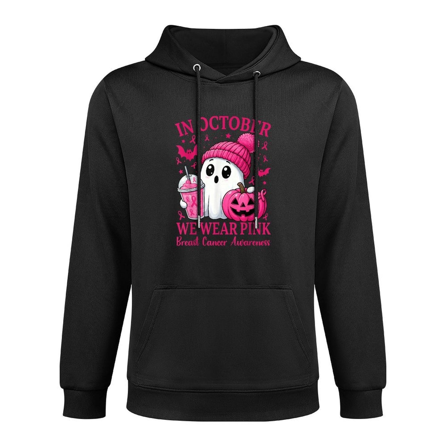 Breast Cancer Halloween Women in October We Wear Pink Shrink-Resistant Hoodie