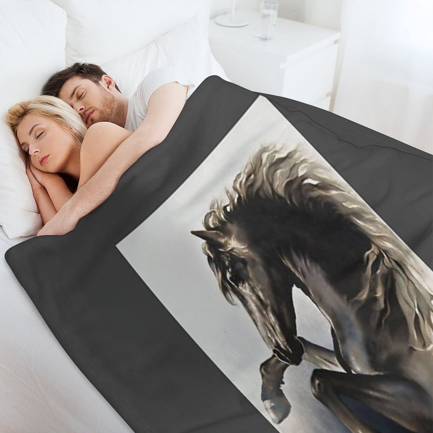 Black Fury Throw Blanket