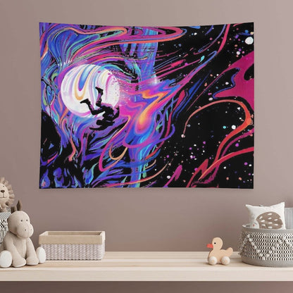 Fly Man on The Moon Tapestry