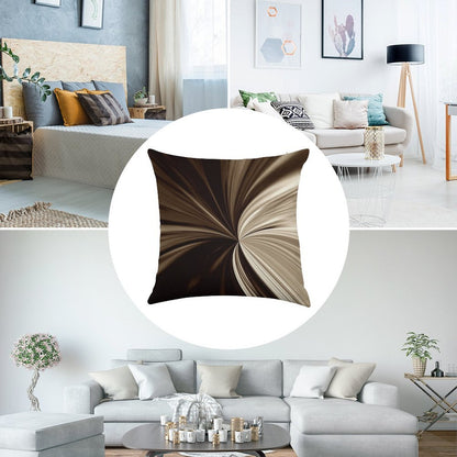 Milk Chocolate Swirl Abstract Print Pillow Linen Throw Pillow Cover