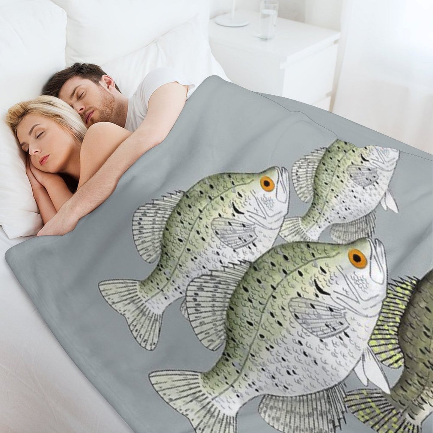 Crappie School Throw Blanket