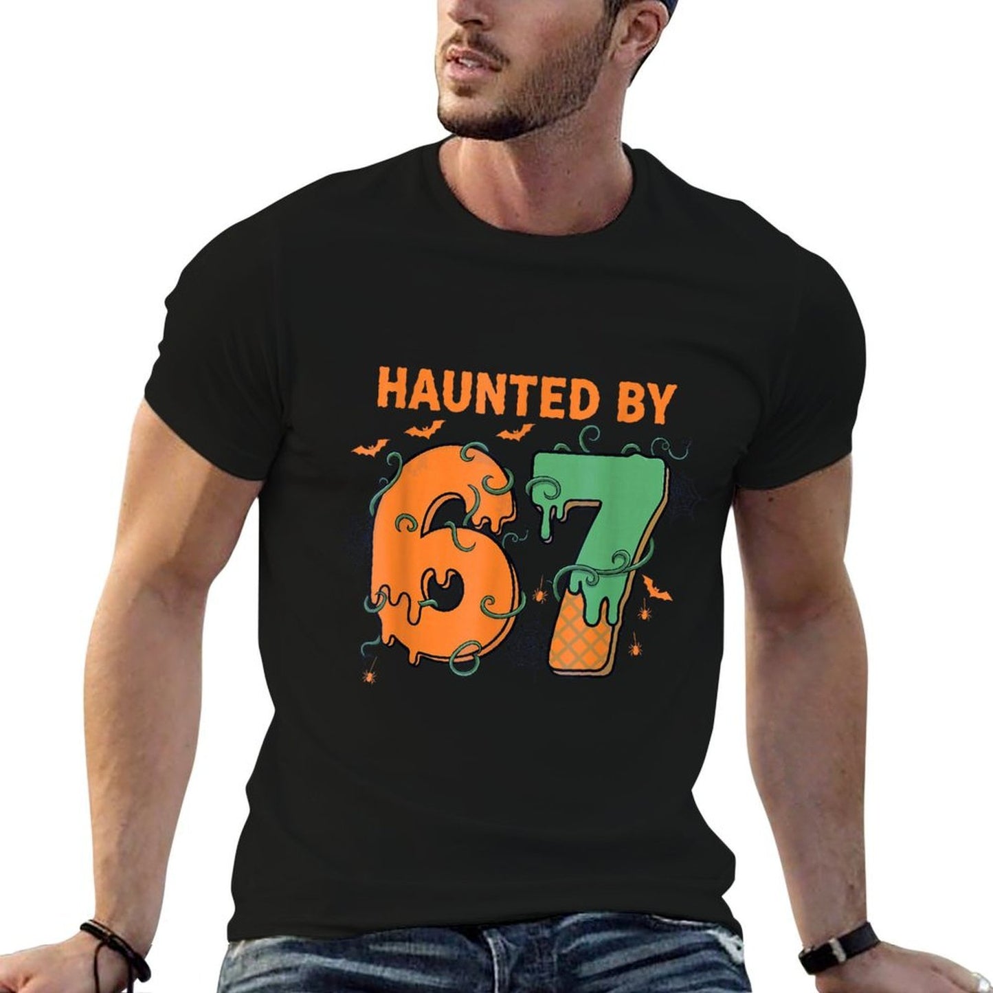 Haunted by 67 Funny Halloween Ghosts  Lightweight T-Shirt