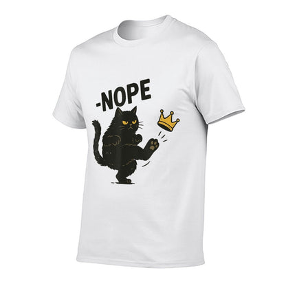 No Kings in America Black Cat Funny Political Meme Patriotic  Lightweight T-Shirt