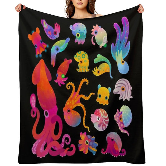 Cephalopod Throw Blanket
