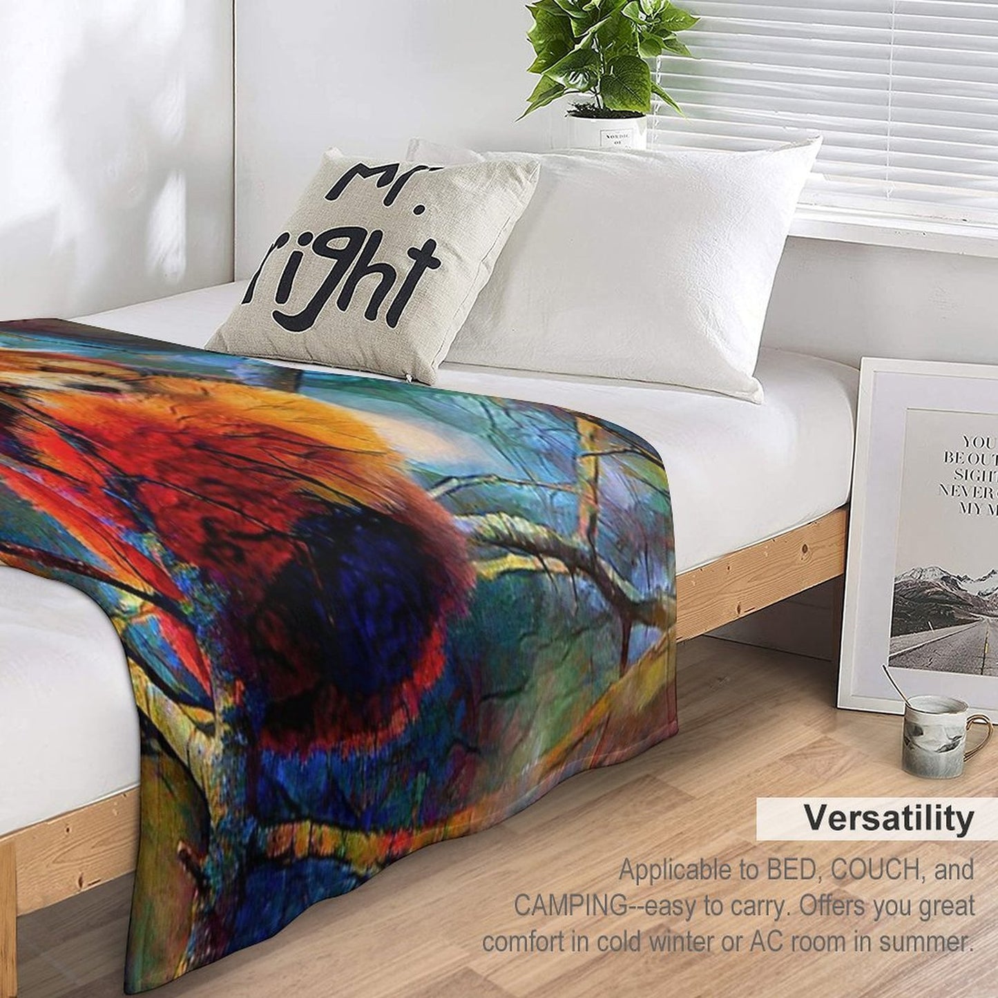 Autumnal Red Panda Throw Blanket