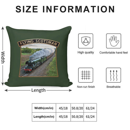 Flying Scotsman And Nameplate Soft Luxury Feel Throw Pillow