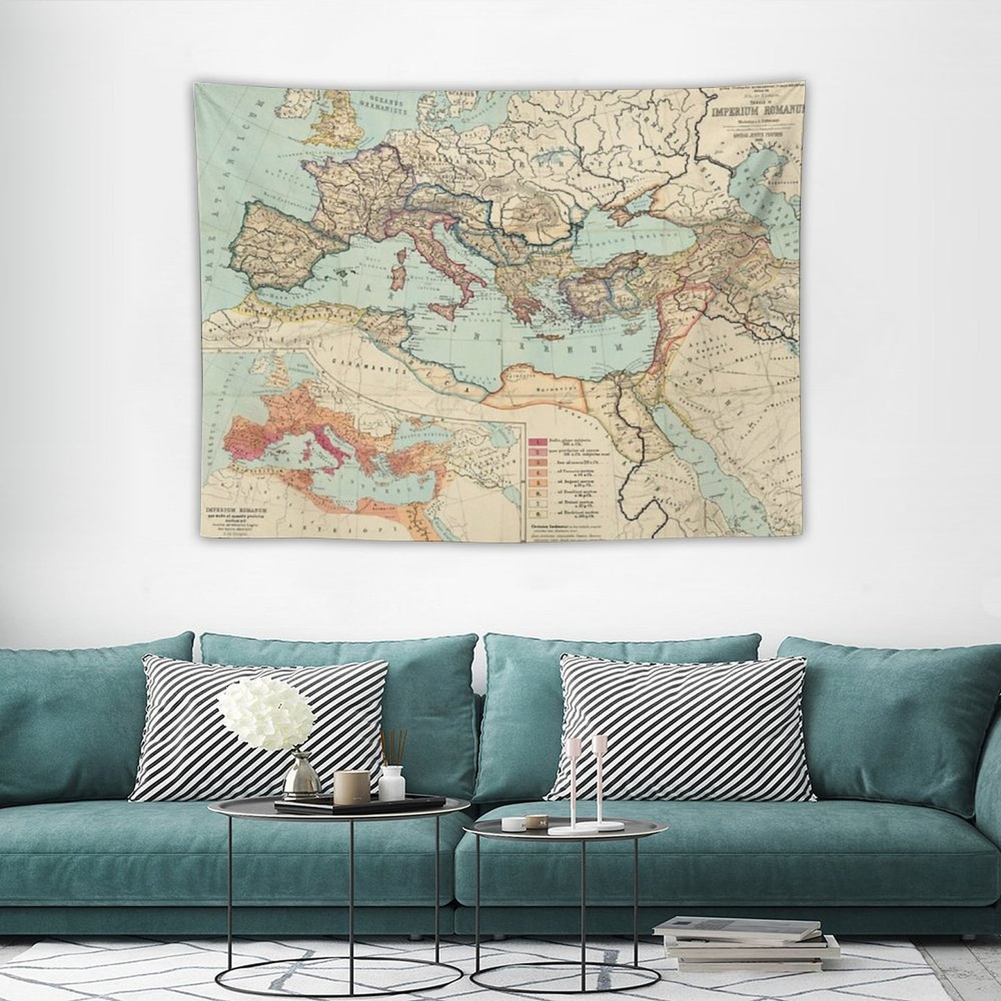 Vintage Map of The Roman Empire Tapestry