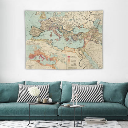 Vintage Map of The Roman Empire Tapestry