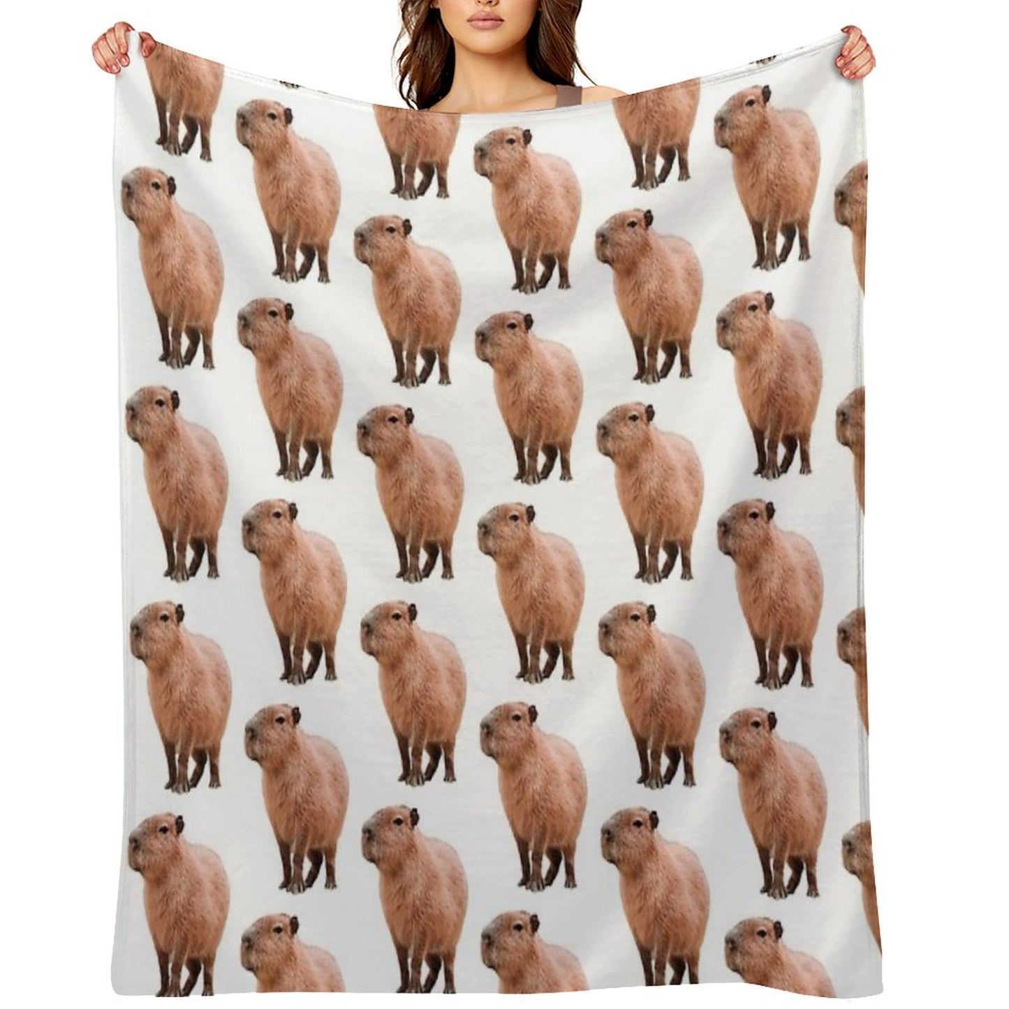 Cute Capybara Throw Blanket