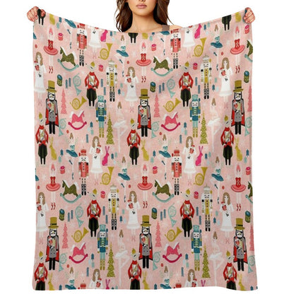 The Nutcracker - Blush by Andrea Lauren Throw Blanket
