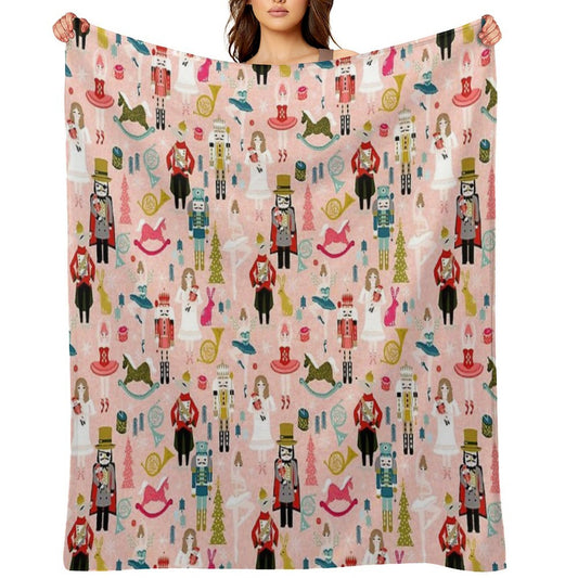 The Nutcracker - Blush by Andrea Lauren Throw Blanket