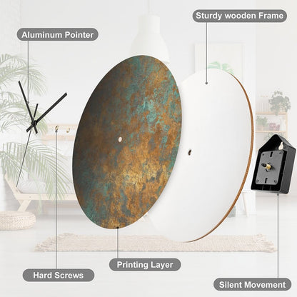 Oxidized Copper Wall Clock