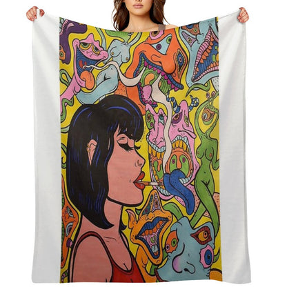 Trip Within My Mind Throw Blanket