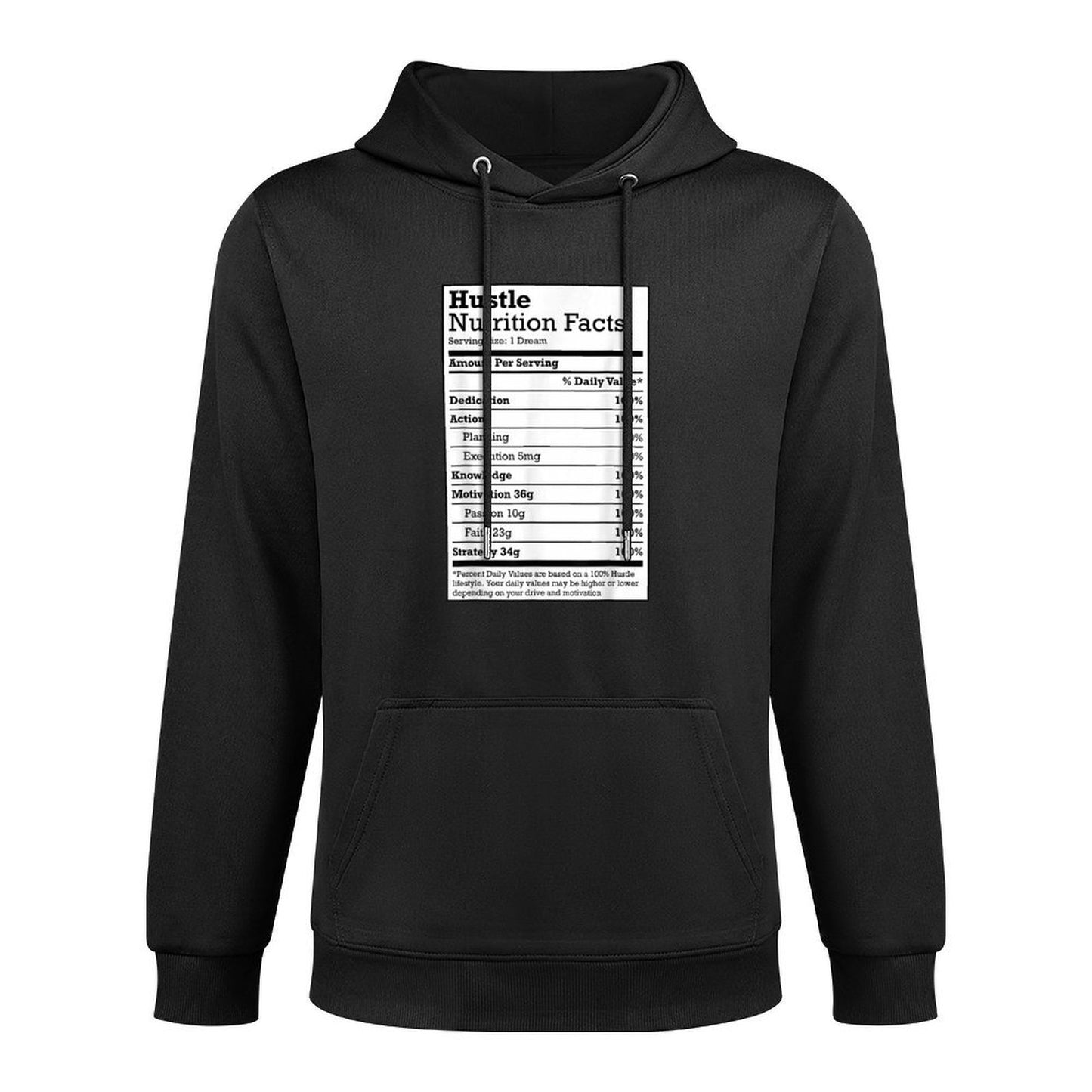 Hustle Nutrition Facts Christmas Birthday Gift Rap Urban Customizable Surface Hoodie