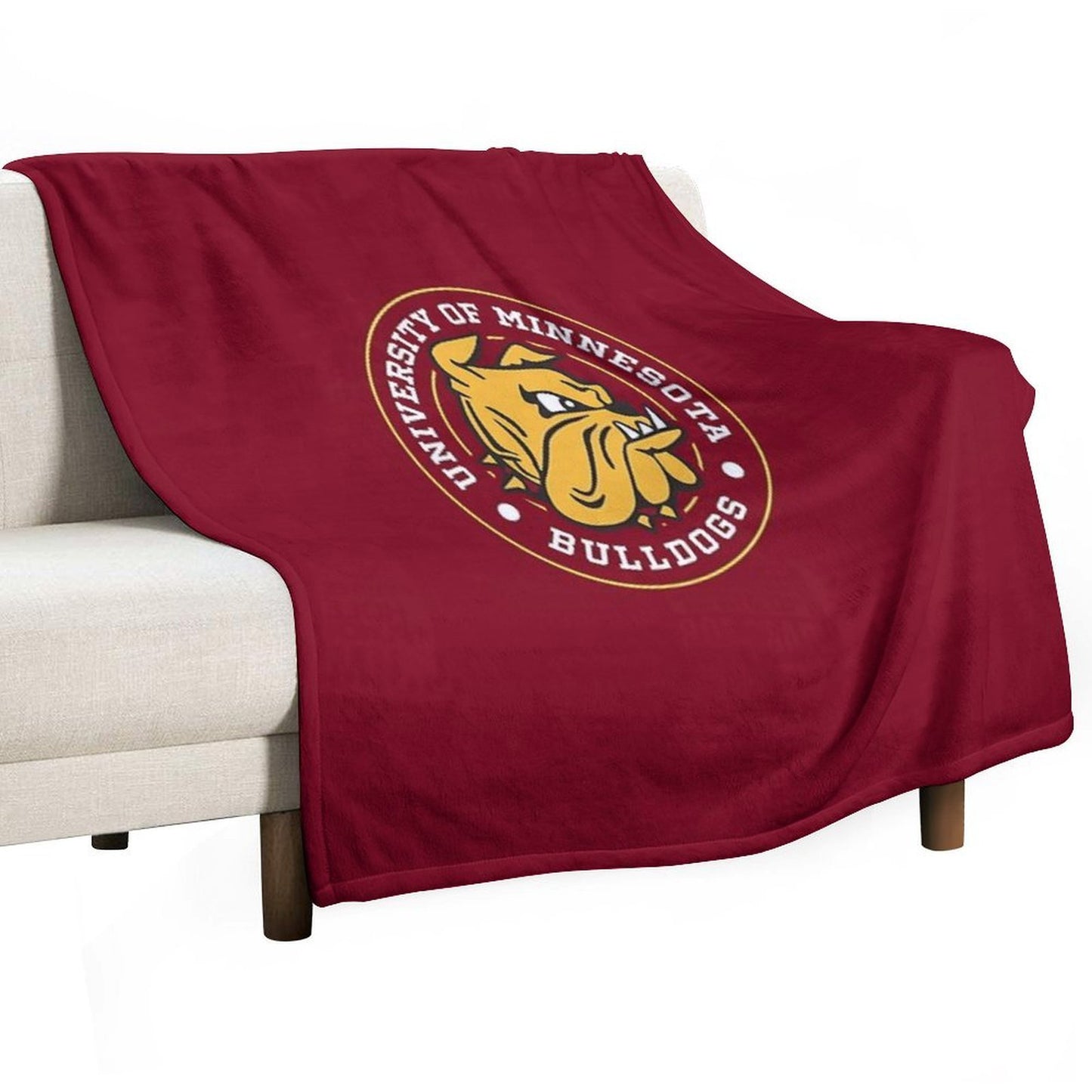Bulldogs - Circle Design Throw Blanket