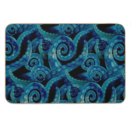 Octopus Tentacles - Blue - Deep Sea Nautical Bath Mat