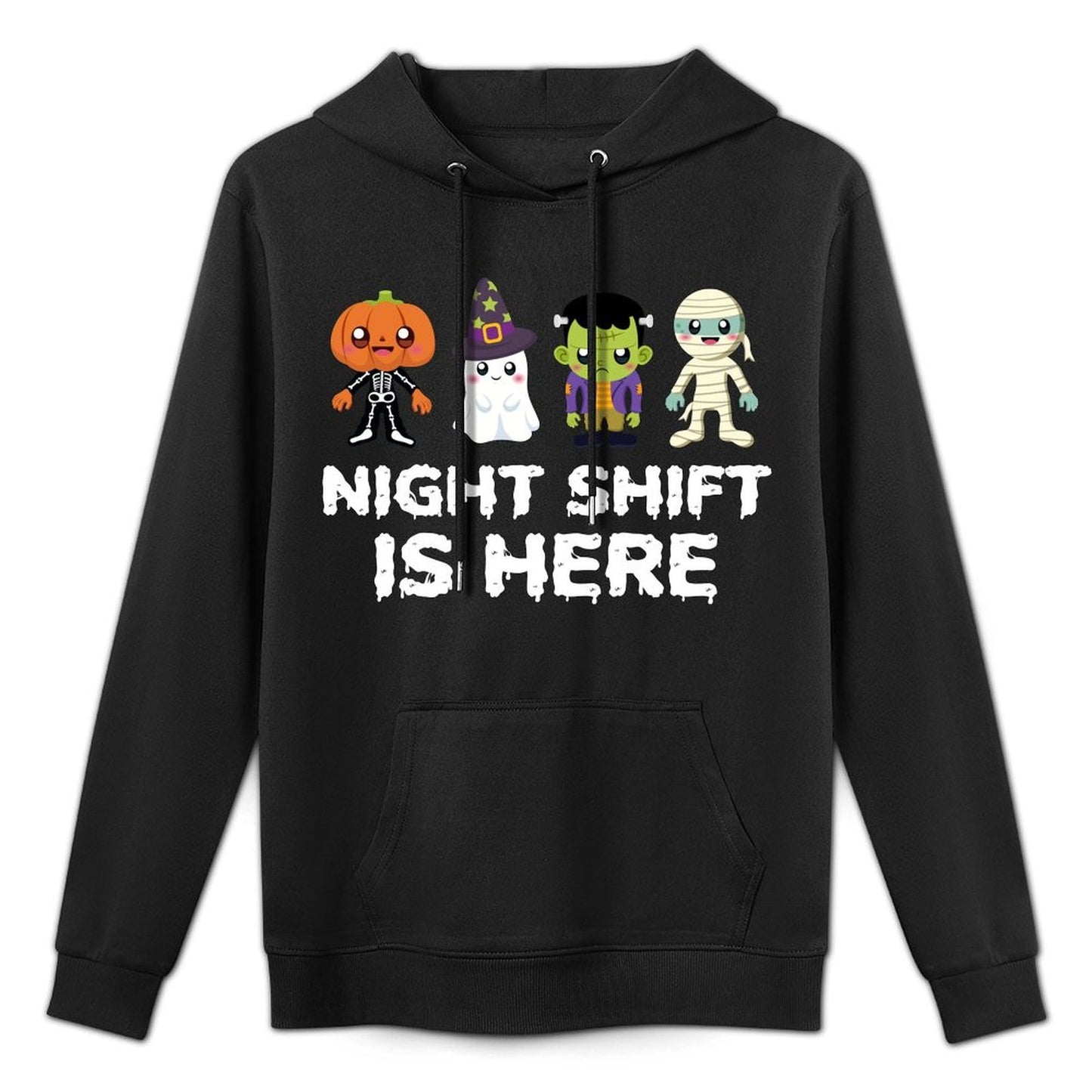 Night Shift Is Here Evil Nurse Doctor ER Halloween Matching Breathable Fabric Hoodie