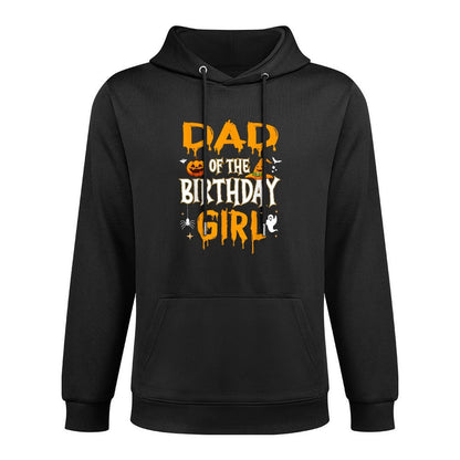 Dad of The Birthday Girl Halloween 1st Birthday Girl Kangaroo Pocket Hoodie