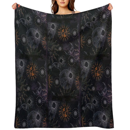 Celestial Whimsigoth 90's Print Throw Blanket