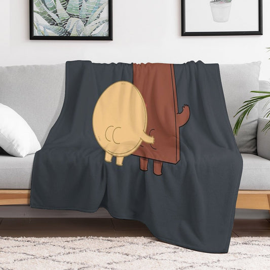 Choco And Pancake Playing Mode Throw Blanket