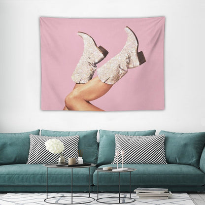 These Boots - Glitter Pink Tapestry