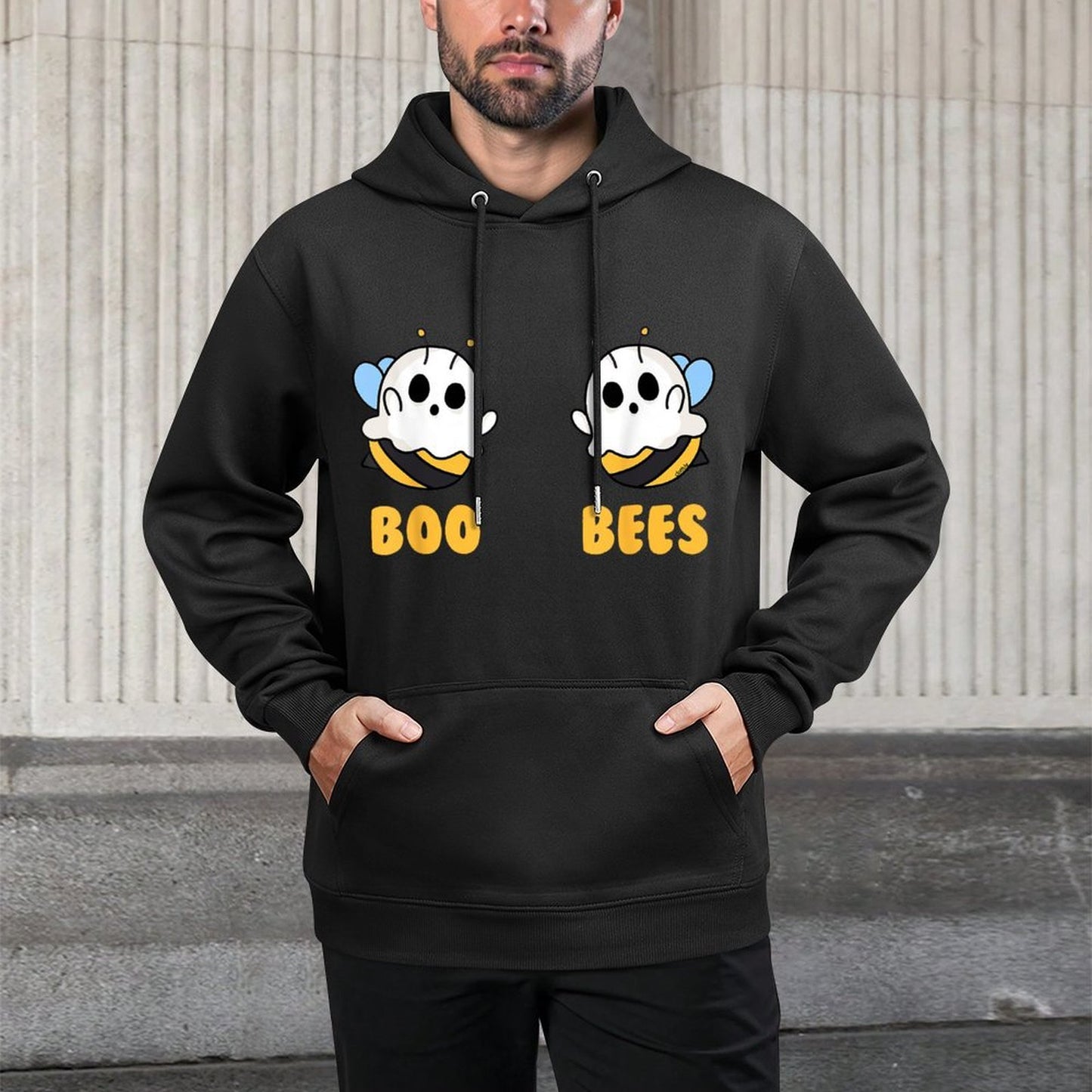 Boo Bees Women Funny Halloween Matching Ghost Costume Colorfast Hoodie
