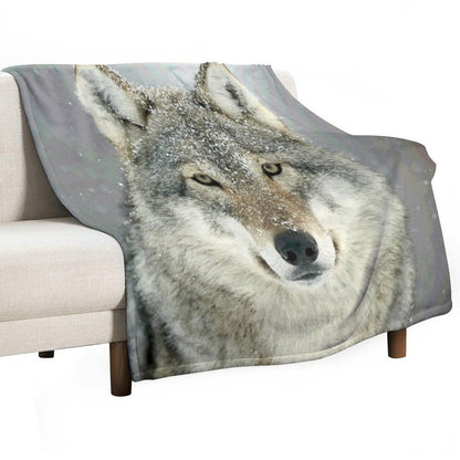 GREY WOLF Throw Blanket