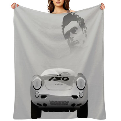 James Dean's Spyder 550 Throw Blanket