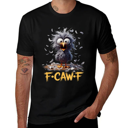 F-Caw-F Messy Bird Shocked Face Feather Chaos Cartoon Humor  Odor-resistant T-Shirt