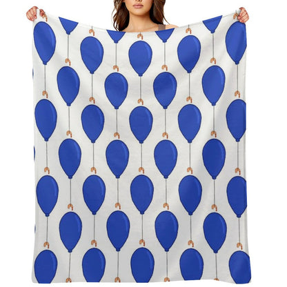 Shrimp Balloon Throw Blanket