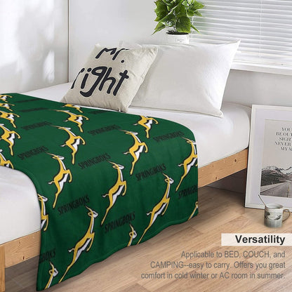 Springboks - The South Africa National Rugby Union Team Throw Blanket
