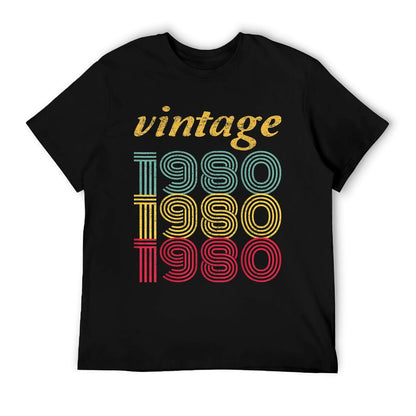 1980 40th Birthday Gift Vintage Retro Men Women 40 Years Old  Eco-friendly Material T-Shirt