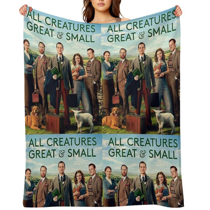 All Creatures Great And Small Vintage Throw Blanket