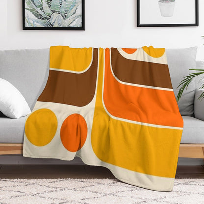 Retro Geometric Design 624 Throw Blanket