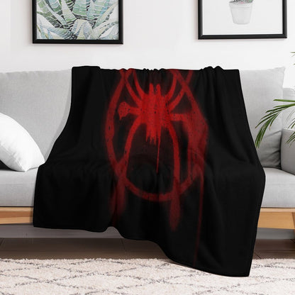 Miles Morales Spider Symbol Throw Blanket