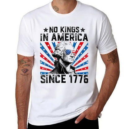 No Kings In America Since 1776 Distressed  Lightweight T-Shirt