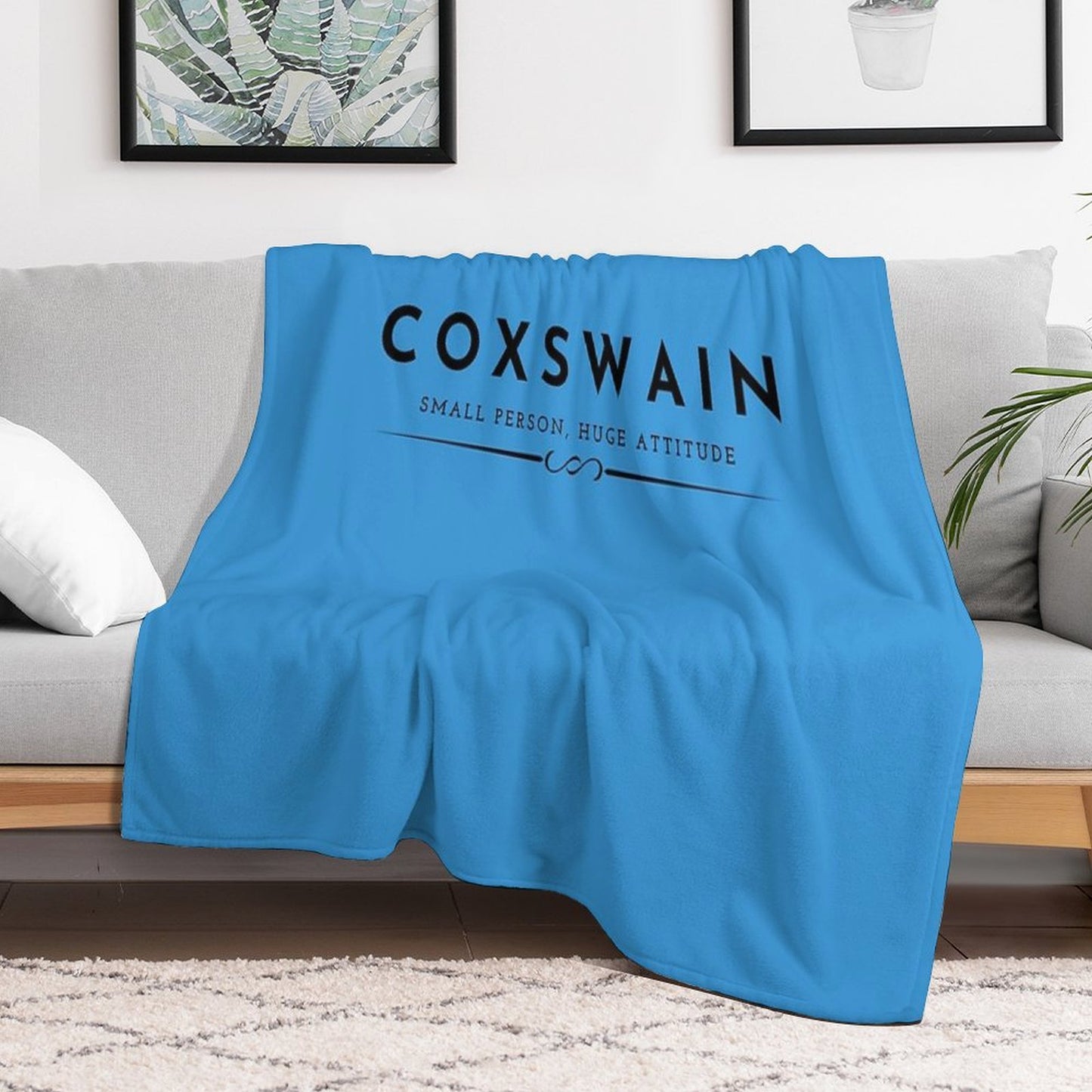 Rowing - Coxswain Small Person Huge Attitude Throw Blanket