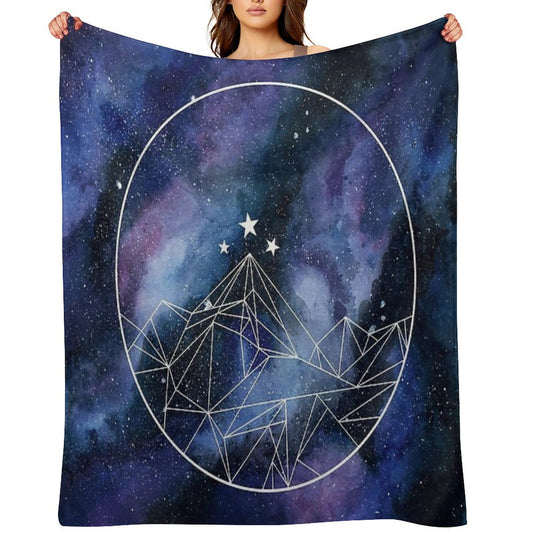 Night Court Symbol Watercolor Throw Blanket