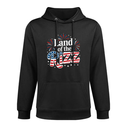 Land of The Rizz Funny Patriotic Day 4th Of July US Unisex Design Hoodie
