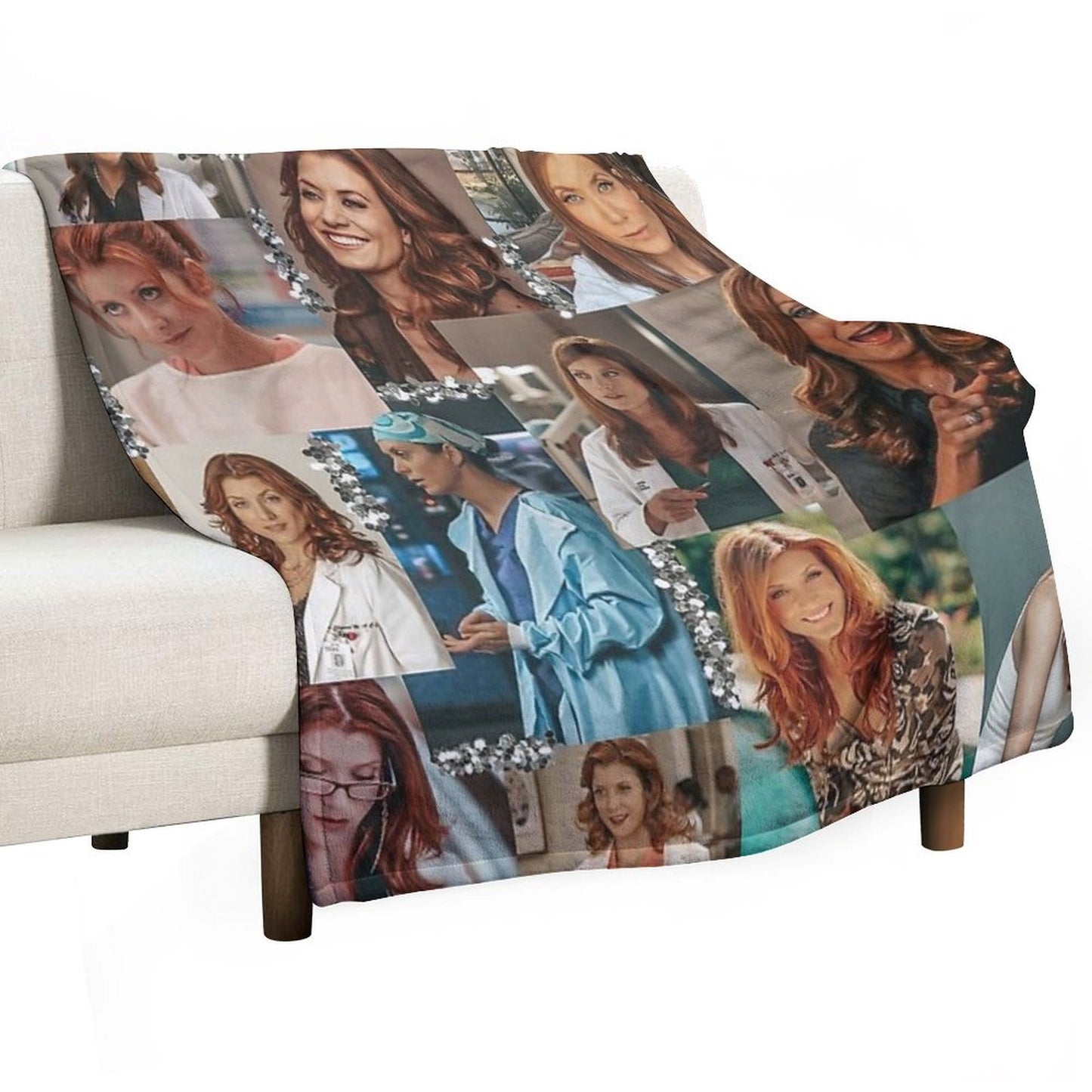 Addison Montgomery Collage ) Throw Blanket