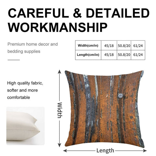 Rust Linen Throw Pillow Cover
